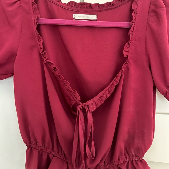 Urban Outfitters Ruffle Tie up Blouse - Picture 3 of 5